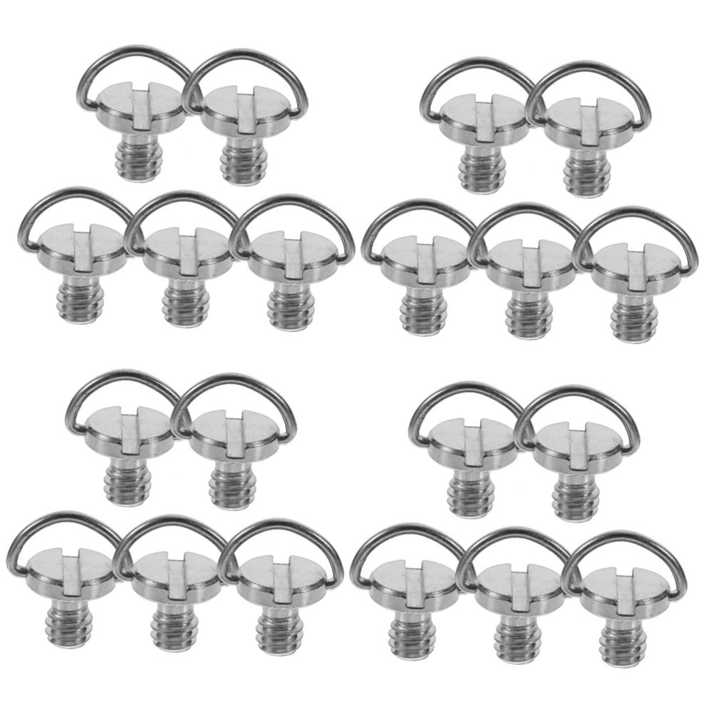 Hemobllo 20pcs d Tripod Screws for Quick Release Camera Fixing Screws Plated Easy to Use d Shaft for Tripod and Monopod Mounts