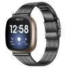 Wristband Compatible with Fitbit Versa 4/Sense 2,EXENXA Men Metal Replacement Band Stainless Steel Wrist Watch Strap Compatible with Fitbit Versa 4/Sense 2 - Black view 1