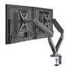 AVLT Dual 27-43 RGB Gaming Monitor Arm Desk Mount Built-in 20 Lighting Modes Touch Button Control Fits Flat/Curved/Ultrawide Screen Height Swivel Tilt Rotation Adjustable Monitor Stand -Dark Gray view 1