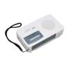 Hand Crank Radio Lightweight Portable Multifunctional Solar Hand Crank Radio with LED Flashlight Power Outage for Camping (White) view 4