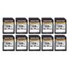 5-Years Data Recovery GIGASTONE 128GB SD Card 10-Pack, 4K Camera Pro, A1 V30 SDXC Memory Card 4K UHD Video Compatible with Canon Digital Camera, with 10 Mini Cases view 1