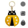 Cute Tile Mate Holder, Universal Case Fit for AirTag, eufy SmartTrack Link, Key Fob, Leather Smart Tag Case with Key Rings (Ladybug) view 1