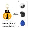 Cute Tile Mate Holder, Universal Case Fit for AirTag, eufy SmartTrack Link, Key Fob, Leather Smart Tag Case with Key Rings (Ladybug) view 2