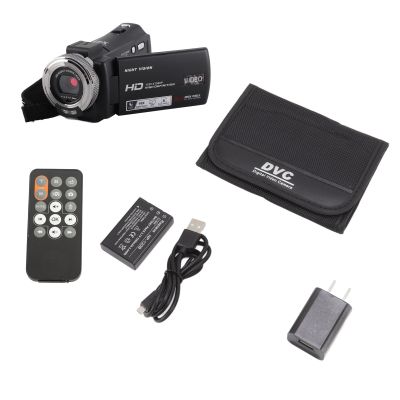 GLOGLOW V12 HD 1080P Video Camera, Video Camera 3 Inch LCD Display 1920x1080 Resolution for Video Recording (US Plug)