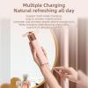 ZUMAHA Fan 2 Speed Settings Mini Fan, USB Recharge Silent Personal Fan, Handheld Fan for Travel/Office/Home/Outdoor, Pink Useful view 3
