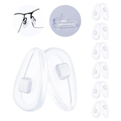 MYCOURAG 6 Pairs Replacement Silicone Rubber Nose Pieces Compatible with Oakley Socket 5.5(5.0)/Contrail/Lizard/Limit Switch/Truss Rod/Barrelhouse Sunglass