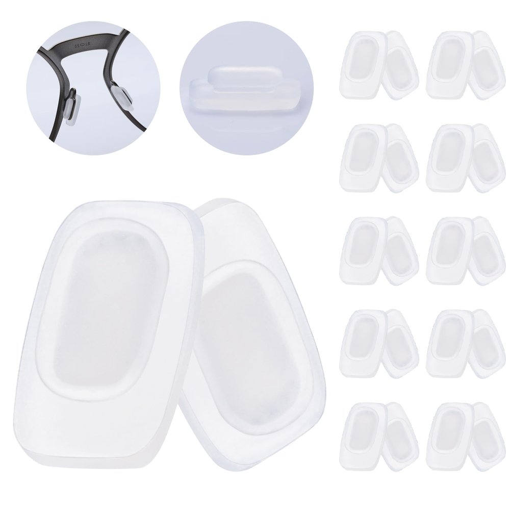 MYCOURAG 10 Pairs Replacement Silicone Rubber Nose Pieces Compatible with Costa South Point/Flagler/Ponce/Fernandina/Shipmaster/Wader; Oakley Cartridge/Spindle/Latch Key/Diecutter/Latch Alpha,White