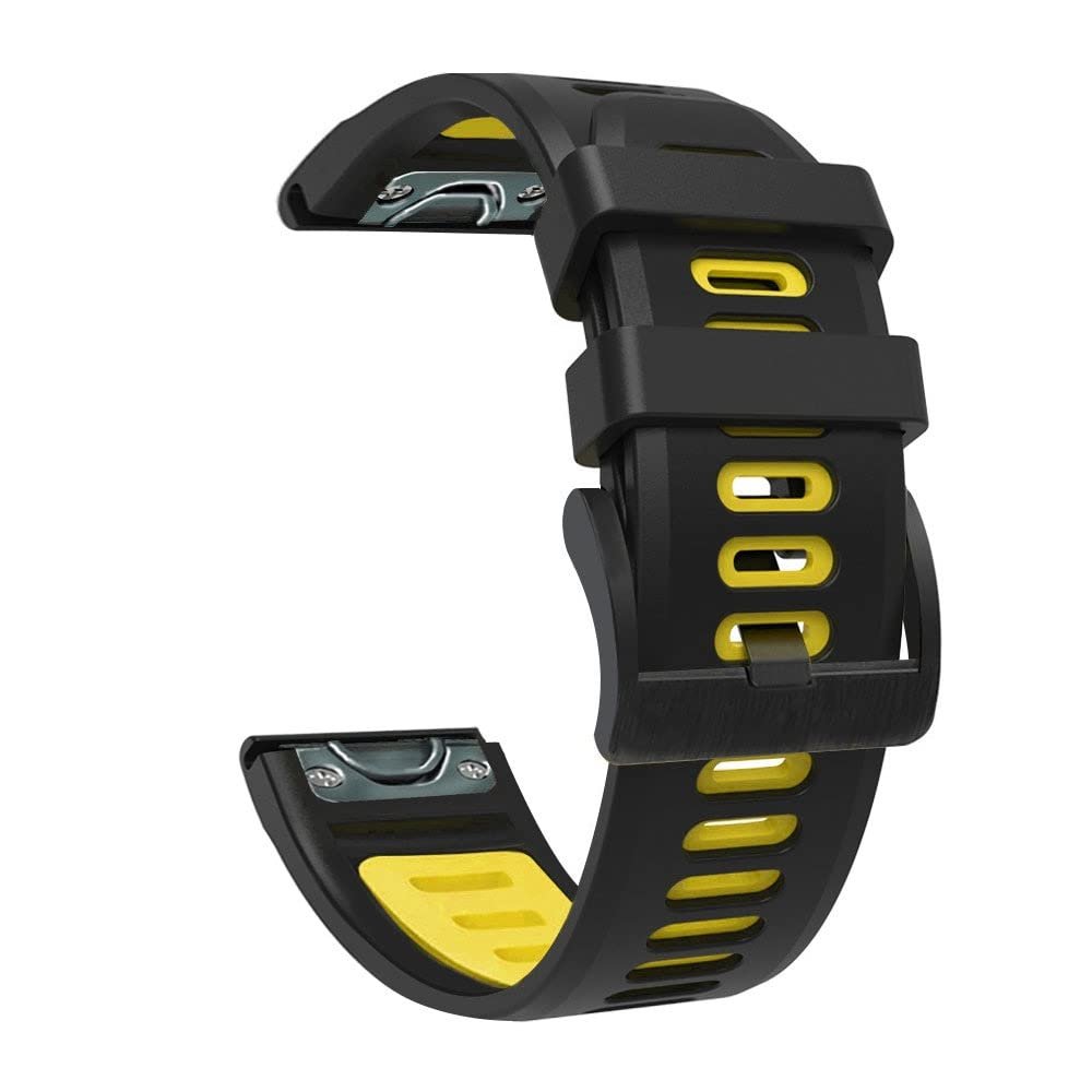 EGSDSE 26 22MM Silicone WatchBand Straps For Garmin Fenix 6 6X Quick Release Smartwatch Easyfit Wrist Band Strap Fenix 5X 5 3HR 935 (Color : E, Size : 26mm Fenix 6X Pro)