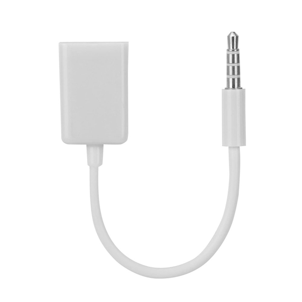 3.5mm Male Plug Jack to USB Female AUX Audio Cable Converter Adapter Cord, and, Thickened Near The Plug, Suitable for Most Devices, Car Audio and U Disk
