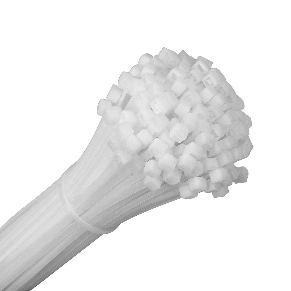 200PCS 14 Inch White Zip Ties Heavy Duty - Industrial 50 lbs Tensile Strength Clear Cable Ties, UV & Weather Resistant tie wraps, Self-Locking for Cable Management, Outdoor Use, and Home Organization