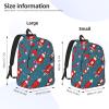 BrUgui Casual Canvas Backpack, Laptop Rucksack,Shoulder Travel Camping Hiking Backpacks for Men Women-Cartoon Rockets view 4