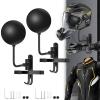 Kikerike Motorcycle Helmet Rack Wall Mount 180 Degree Rotation Metal Bike Helmet Holder Mount Bicycle Helmet Display Hanger Stand with 2 Hooks for Motorcycle Bike Baseball Rugby Helmet - 2 Pack view 1
