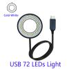 72 LED Ring Light External Adjustable Dimmer Adapter Focus Lamp Source for Monocular Binocular Trinocular Stereo Microscope view 4