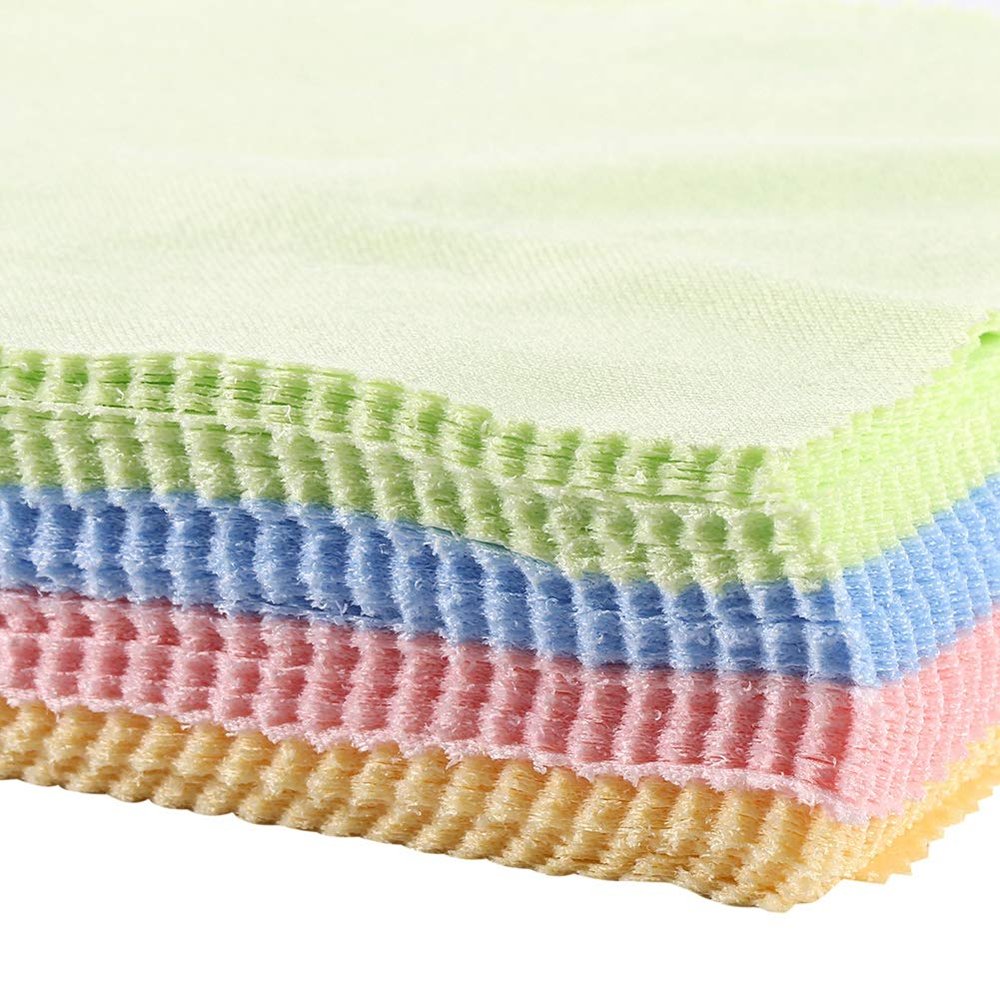 70Pcs 4colors Microfiber Screen Cleaning Cloth, Good Water Absorption Cleaning Cloth Phone Screen Camera Lens Glasses Dust Cleaner Cleaning Cloth - 5 X 5inch