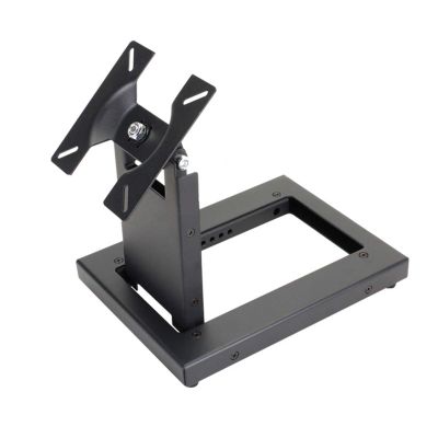 TV Bracket Universal TV Stand TV Floor Stand Mount Monitor Base Bracket 12-24 Inches 360 Degree Rotation The Pitch Angle Can Be Adjusted by 90 Degrees (Black)