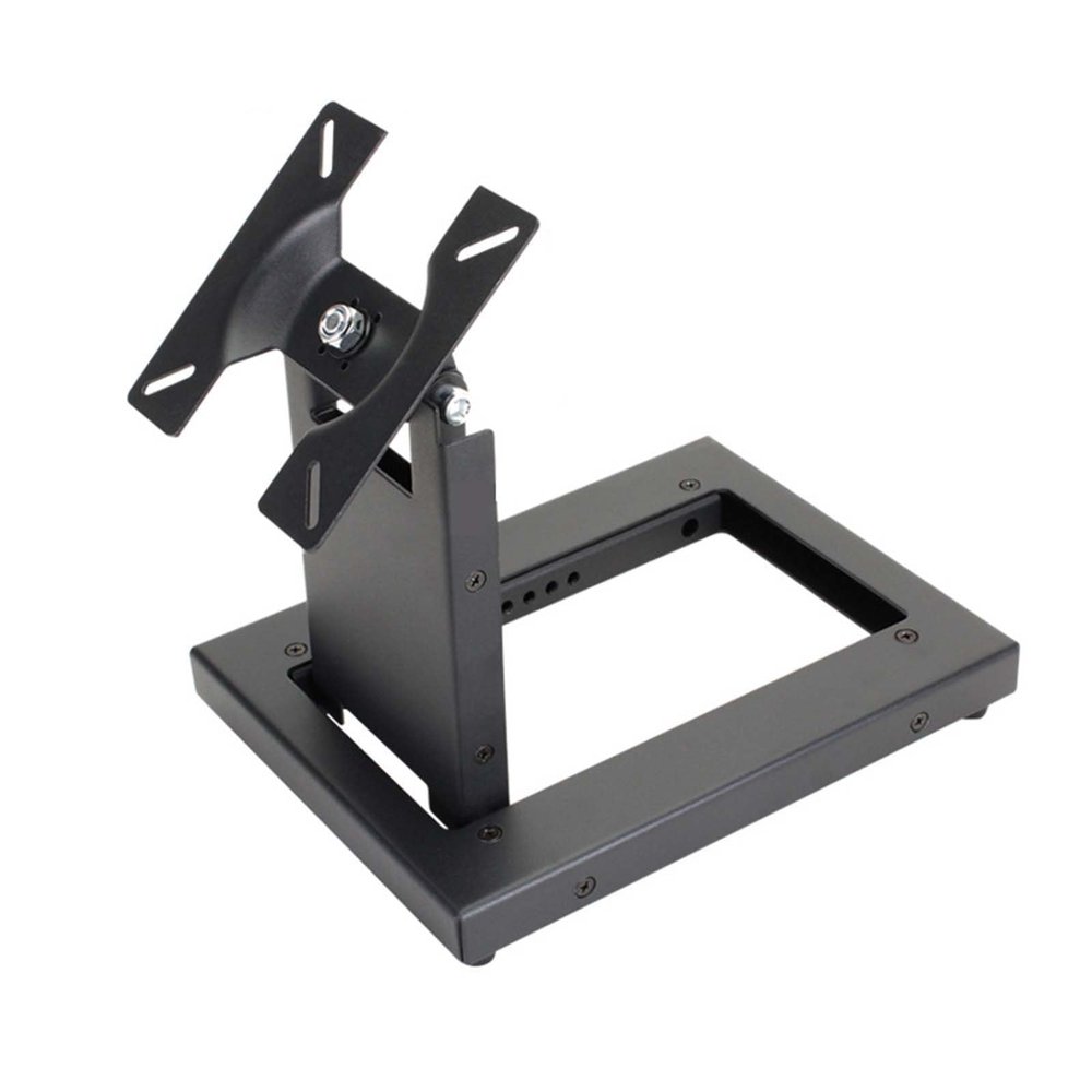 TV Bracket Universal TV Stand TV Floor Stand Mount Monitor Base Bracket 12-24 Inches 360 Degree Rotation The Pitch Angle Can Be Adjusted by 90 Degrees (Black)