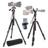 Nietoto 2 in 1 Camera Tripod & Hunting Stand Foldable, 68" Ball Head Tripod for Camera and Phone, Heavy Duty Tripod for DSLR Camera Lasers Binoculars Telescope Spotting Scope, Min Size 16.5" with Bag view 2
