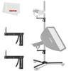 AMBITFUL Heavy Duty Photography Light Stand with Wheels, 8.5FT Adjustable Steel Stand with Pistol Grip & 360 Casters, 1/4" 3/8" Screw for Studio Monolight, Softbox, Umbrella, Strobe Lights view 1