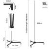 AMBITFUL Heavy Duty Photography Light Stand with Wheels, 8.5FT Adjustable Steel Stand with Pistol Grip & 360 Casters, 1/4" 3/8" Screw for Studio Monolight, Softbox, Umbrella, Strobe Lights view 2