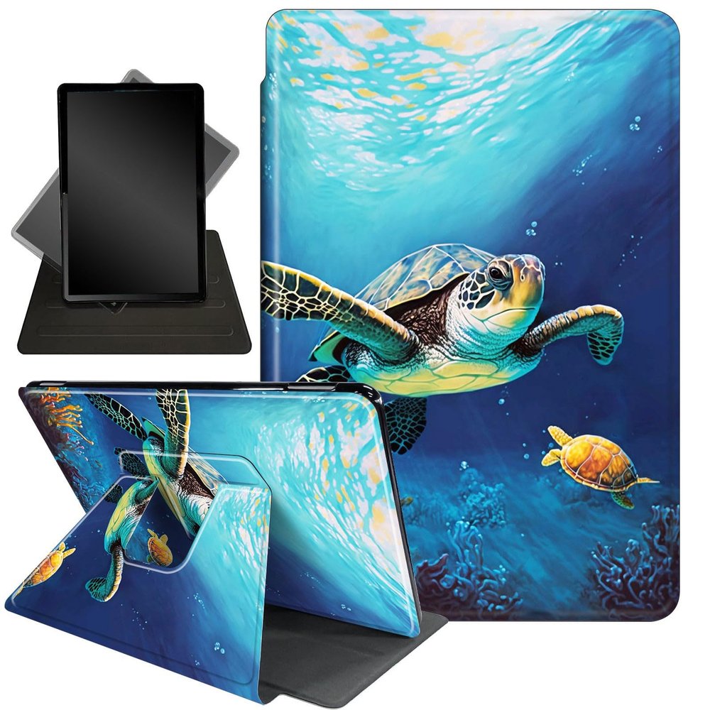 Case for Kindle Scribe 10.2 inch 2022 Release,360 Degree Rotating Stand Smart Protective Cover Case for 10.2 Amazon Kindle Scribe 2022 Release,Ocean Sea Turtle Fish