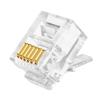 XANHAM RJ12 6P6C Connectors(50 Pieces Pack) 6 Pin Telephone Line Cable Wire Male Plug, AV00304 view 1