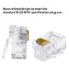 XANHAM RJ12 6P6C Connectors(50 Pieces Pack) 6 Pin Telephone Line Cable Wire Male Plug, AV00304 view 2