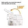 XANHAM RJ12 6P6C Connectors(50 Pieces Pack) 6 Pin Telephone Line Cable Wire Male Plug, AV00304 view 3