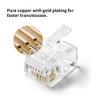 XANHAM RJ12 6P6C Connectors(50 Pieces Pack) 6 Pin Telephone Line Cable Wire Male Plug, AV00304 view 4