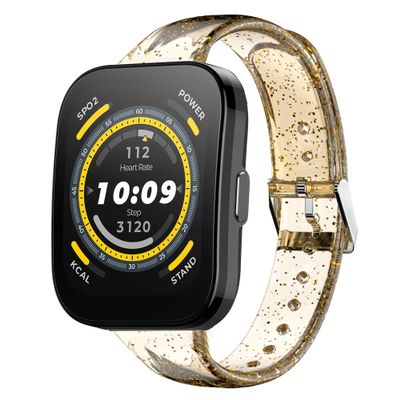 Compatible for Amazfit Bip 5 Band, Lamshaw 22mm Soft Silicone Glitter Clear Sport Strap Compatible with Amazfit Balance / Bip 5 / Cheetah Pro / Cheetah / GTR 47mm / GTR 2 / GTR 3 / GTR 3 Pro / GTR 4 /