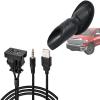 Anina Antenna Base for Toyota Tundra 2007 2008 2009 2010 2011 2012 2013 Car Radio Ornament Grommet Mount Antenna Topper 86392-0C040, USB AUX Flush Mount for Toyota Tundra (34*23mm), Car AUX Extension view 1