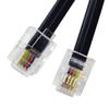 XANHAM Phone Cable 6 Feet Telephone Line Cord with RJ11 6P4C Connectors for Landline Phone, Fax Machine and Modem, for Both in-Wall and Out-Wall Using, Black, AV04603 view 1