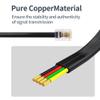 XANHAM Phone Cable 6 Feet Telephone Line Cord with RJ11 6P4C Connectors for Landline Phone, Fax Machine and Modem, for Both in-Wall and Out-Wall Using, Black, AV04603 view 4