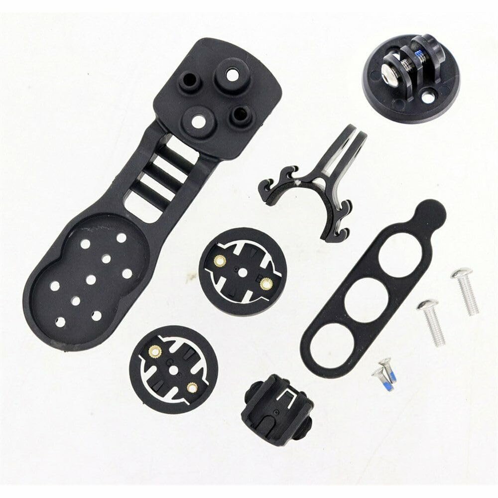 XBERSTAR 5D ACR Integrated Handlebar Computer Mount Holder for Garmin/Bryton/Cateye Edge Bicycle Computer Holder, Road Bike Cycling Computer (Black)