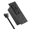 45W USB C Recessed Power Strip,Flush Mount Desk Recessed Outlet,Space-Saver for Furniture Side Table,2 USB-C &2 USB-A Ports,2 AC Outlets,6ft Cord,Ultra Thin Flat Plug view 1