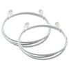 XANHAM Phone Cable 3 Feet Short Telephone Line Cord with RJ11 6P4C Connectors for Landline Phone, Fax Machine and Modem, for Both in-Wall and Out-Wall Using, White, 2 Pack, AV04223 view 1