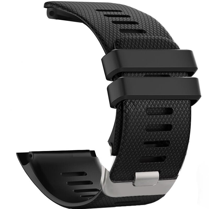 INF Watch Band Compatible with Garmin Vivoactive HR, Soft Silicone Replacement Watch Band Suitable for Garmin Vivoactive HR Sports GPS Smart Watch with Adapter Tools Black