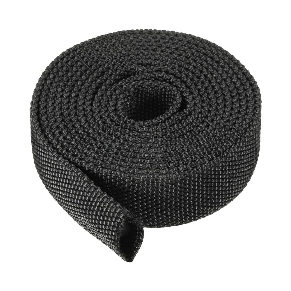 PATIKIL 0.6" Dia 6.5FT Nylon Protective Hose Sleeve, Cable Cover Sheath Protection for Welding Tig Torch Hydraulic Hose, Black