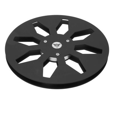 1/4 7 Inch Takeup Reel, 8 Hole Universal Open Reel Sound Tape Empty Reel, Open Reel Audio Aluminum Alloy Takeup Reel for Recording (Black)