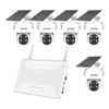 ZHXINSD PTZ Security Cameras Wireless Outdoor Solar Powered, Pan Tilt 360 View 10 CH Ultra 2K Home Security Camera System with 5 Cameras Human Detection Two Way Audio Color Night Vision 64G Storage view 1