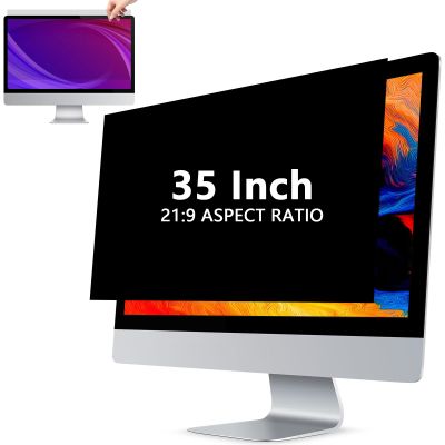 AIZYR Computer Screen Privacy Filter for 35 Inch with Anti UV/Anti-Glare, Removable Anti-Scratch & Anti Glare Privacy Filter (82x34.5cm)