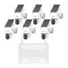 ZHXINSD PTZ Security Cameras Wireless Outdoor Solar Powered, Pan Tilt 360 View 10 CH Ultra 2K Home Security Camera System with 6PCS Cameras Human Detection Two Way Audio Color Night Vision 64G Storage view 1