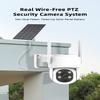 ZHXINSD PTZ Security Cameras Wireless Outdoor Solar Powered, Pan Tilt 360 View 10 CH Ultra 2K Home Security Camera System with 6PCS Cameras Human Detection Two Way Audio Color Night Vision 64G Storage view 2