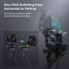 SmallRig CT195 Video Tripod Kit, 73" Camera Tripod with Pan Tilt Fluid Head for Vertical/Horizontal Shooting, Max Load 15kg / 33Ibs for Camcorder, Mirrorless, DSLR - 4307 view 2