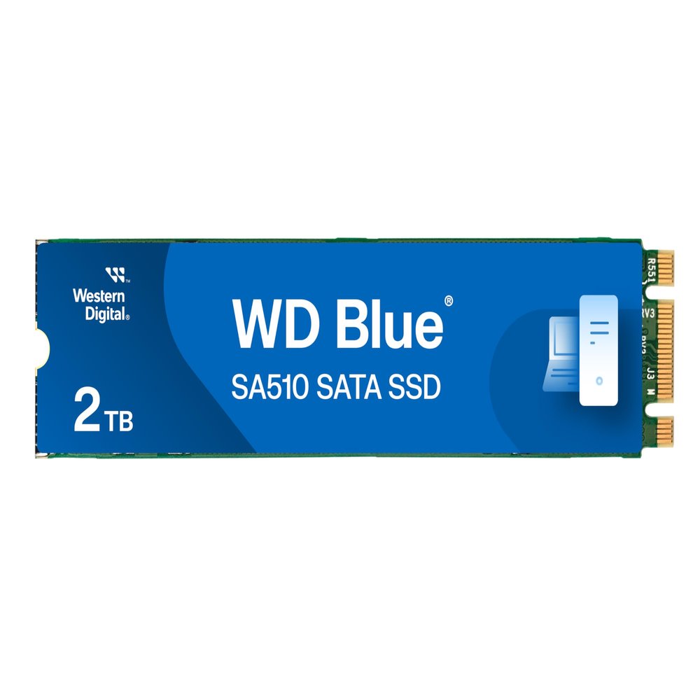 WD Blue SA510 2TB SATA SSD - SATA III 6 Gb/s, M.2 2280, Internal Solid State Drive, Up to 560 MB/s - WDS200T3B0B