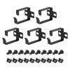DMiotech 5Set Server Rack Cable Management D Ring Hook Network Rack Mount Metal Wire Cord Organizer Ring for Network Patch Cables,Fiber Optic,Power Cord Black view 1
