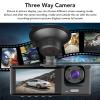 Dash Camera, Dual Dash Cam Front and Rear, 1080P High Definition Image Large Wide Angle Three Way Triple Car Driving Recorder for Car view 2