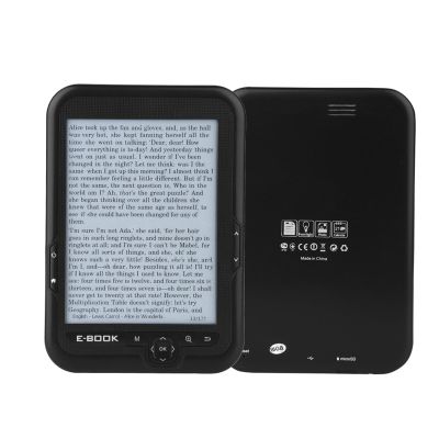 Electronic Book Reader, EBook EInk 6 Inch Ereader 600 X 800 Resolution Kindle Paperwhite 2023 Portable EBook Readers Display 300DPI Blue Cover Black 4G Reader Case for (Black)