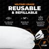 Xpose Safety Heavy Duty Sand Bags with Tie Strings  Empty Woven Polypropylene Sandbags for Hurricane Flood Protection, 50 lb Capacity, 14" x 26", White, Pack of 1000 view 3
