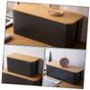 DOITOOL 2pcs Multifunctional Wire Storage Boxes Stylish Grain Socket Containers for Desk Organization for and Cables Home Office and Space-Saving view 4