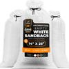 Xpose Safety Heavy Duty Sand Bags with Tie Strings  Empty Woven Polypropylene Sandbags for Hurricane Flood Protection, 50 lb Capacity, 14" x 26", White, Pack of 500 view 1